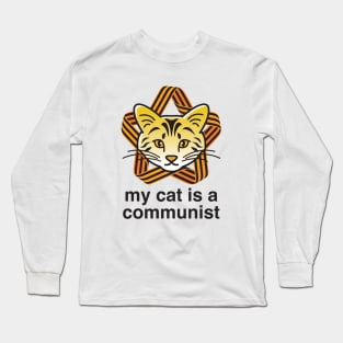 My Cat Is A Communist Tiger Cat Long Sleeve T-Shirt